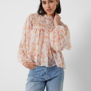 Diana Recycled Crinkle Long Sleeve Blouse