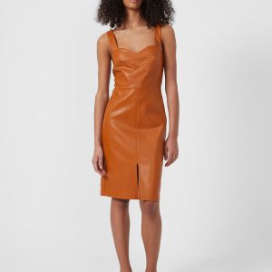 Crolenda PU Split Dress