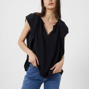 Crepe Light V Neck Blouse