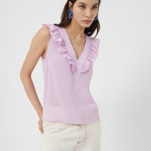 Crepe Light Ruffle Top