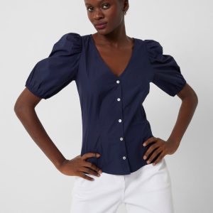 Armina Organic Poplin Puff Sleeve Top