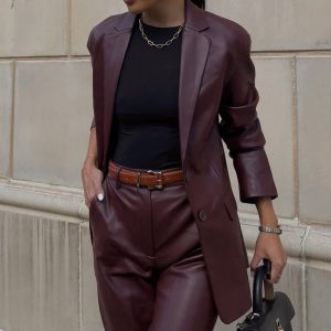 Crolenda PU Blazer