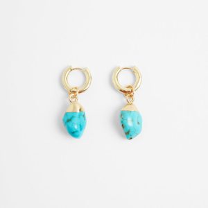 Organic Rock Huggy Earrings