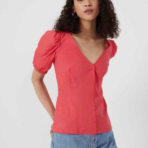 Armina Organic Poplin Puff Sleeve Top