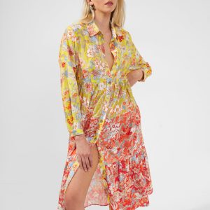 Blossom Tiered Button Front Dress