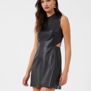 Crolenda PU Cut Out Dress