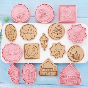 Eid Mubarak Biscuit Mold Ramadan Kareem Decoration Cookie Cutter Set 2023 Islamic Muslim Festival Party Supplies Baking Tools
