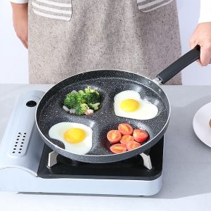 1PCS Four Hole Love Breakfast Pan Fried Egg Pan Frying Pan Non Stick Pan Fried Egg Pan Mini Egg Dumpling Pan Egg Dumpling Mold