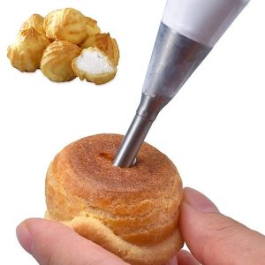 2Pcs Stainless Steel Icing Piping Nozzle Cream Beak Pastry Puff Cream Injector Cake Nozzle Baking Tool Cake Decorating Tools