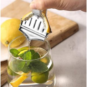 Stainless Steel Lemon Clip Multi-Functional Manual Juicer Lemon Squeezer Mini Fruit Squeezer Kitchen Gadget
