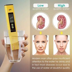 PH Meter For Water Hydroponics, Digital PH Tester Pen, 0.01 High Accuracy Pocket Size With 0-14 PH Measurement Range For Household Drinking And Pool