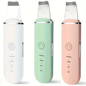 USB Rechargeable Ultrasonic Skin Scrubber - Portable, Deep Facial Cleansing & Exfoliation, Gift-Ready, Unscented