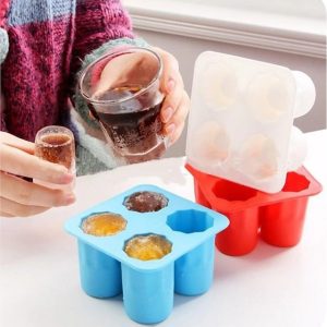 Ice Cup Cube Tray Mold Makes Shot Glasses Ice Mould Novelty Gifts Ice Cube Tray Summer Drinking Tool Ice Shot Glass Mold