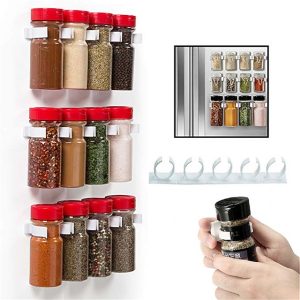 Kitchen Five Hole Storage Rack Seasoning can Storage Rack Simple Bottle Mouth Rack 4 Pack