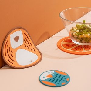 Cartoon Special-Shaped Coaster Cute Non-Slip Insulation Pad Household Kitchen Anti-Scalding Pad Silicone Tea Coaster Placemat