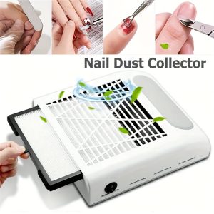 Compact Nail Dust Collector with Cooling Air Outlet - Easy One-Button Operation - Ideal for Salons and Home Use