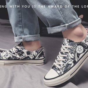 Graffiti Spring Board Shoes Fashion Personality Canvas Shoes