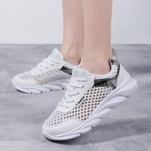 MESH SUMMER LOW BEFORE LACING HOLLOW SHOES FOR WOMEN