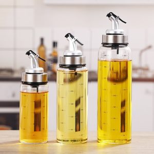 Cooking Seasoning Oil Bottle Sauce Glass Storage Bottles for Vinegar Creative Dispenser Kitchen Accessory