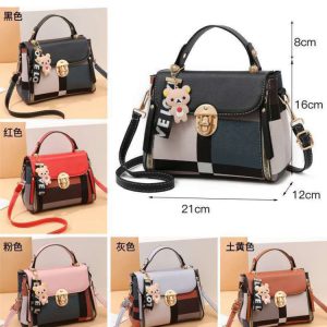 Lock Catch Shoulder Packet Simple Messenger Bag For Women