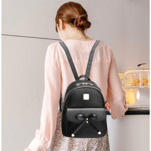 Bow Backpack Backpack 3pcs Set For Women