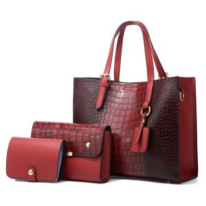High Capacity Composite Bag Portable Clutch 3pcs Set
