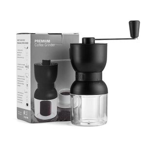 Manual Coffee Grinder???Coffee Grinder with Hand Crank Mill - Ideal for Fresh Espresso at Home, in The Office, or for Travellin