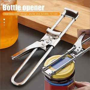 Master Opener /Adjustable Jar & Bottle Opener/ Adjustable Multifunctional Stainless Steel Can Opener Jar Lid Gripper /Manual Jar Bottle Opener/ Kitchen Accessories