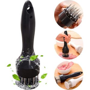 Black Meat Tenderizer Hammer Stainless Steel Needle Kitchen Tools Black