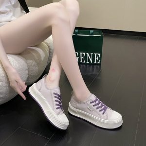 Korean Style Contrast Color Canvas Shoes