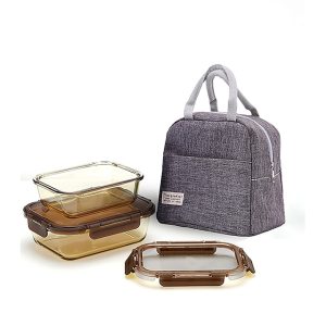 Portable Lunch Bag Waterproof Thermal Insulated Lunch Box Bento Pouch Dinner Insulation Bag Student Thickened Cute Lunch Bag