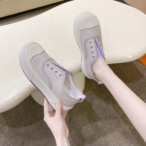 Summer Contrast Color Casual Canvas Shoes