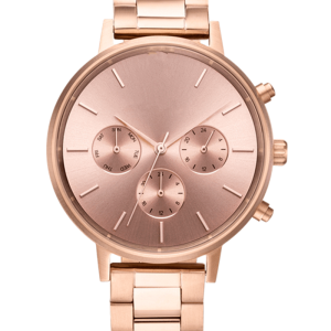 stainless steel rose gold watch