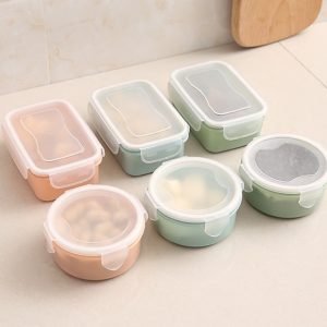 Round Mini Refrigerator Crisper Storage Box PP Food Storage Box for Kitchen Seal Box Lunch Grains Tank Sorting Container
