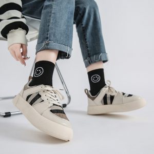 Leisure Time Lace Up Design Sneakers Shoes