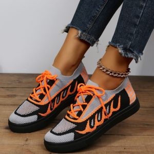 Casual Color Matching Strappy Sports Shoes