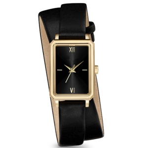 black watches leather strap