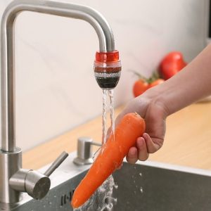 Faucet Splash-Proof Head Kitchen Water Purification Filter Retractable Rotating With Maifan Stone Water-Saving Shower