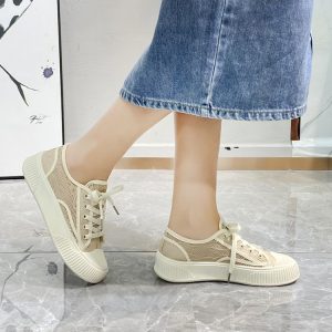 Casual Fashion Gauze Small White Shoes