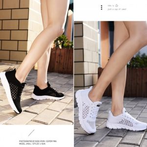 Cozy Frenum Breathable Lines Scales Shoes For Women