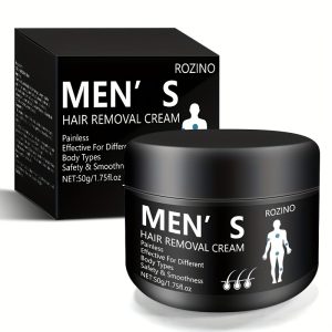 Men's Unscented Gentle Hair Removal Cream - Face & Body Safe, Paraben-Free, for All Skin Types