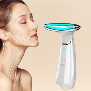 Multifunctional Neck Massager, Seven-Color Light Vibration Massage Help Serum Import For Neck Face, Multifunctional Home Beauty Instrument