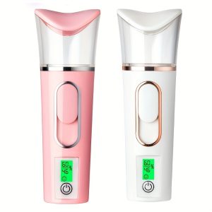 Nano Facial Mister With Skin Analyzer Moisture Tester, Portable Mini Cool Face Mist Steamer, Handy Facial Sprayer For Eyelash Extensions, Face Moisturizing, Hydration Refreshing